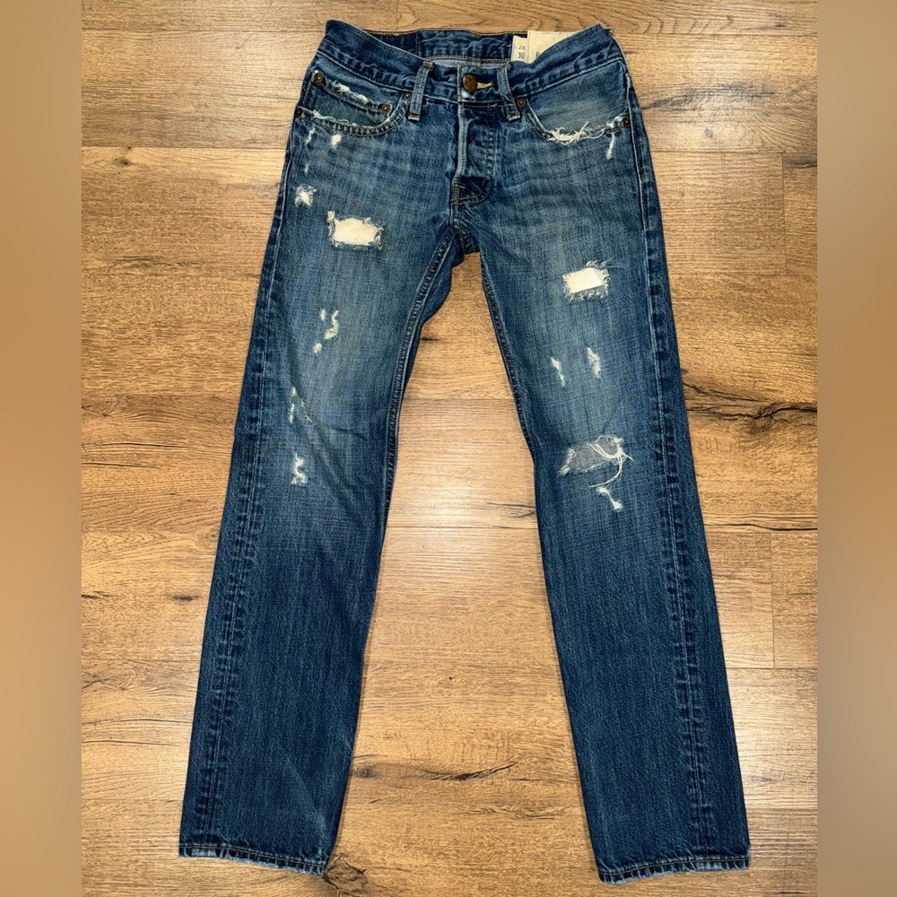 Hollister Distressed Button Fly Jeans Size 29x30